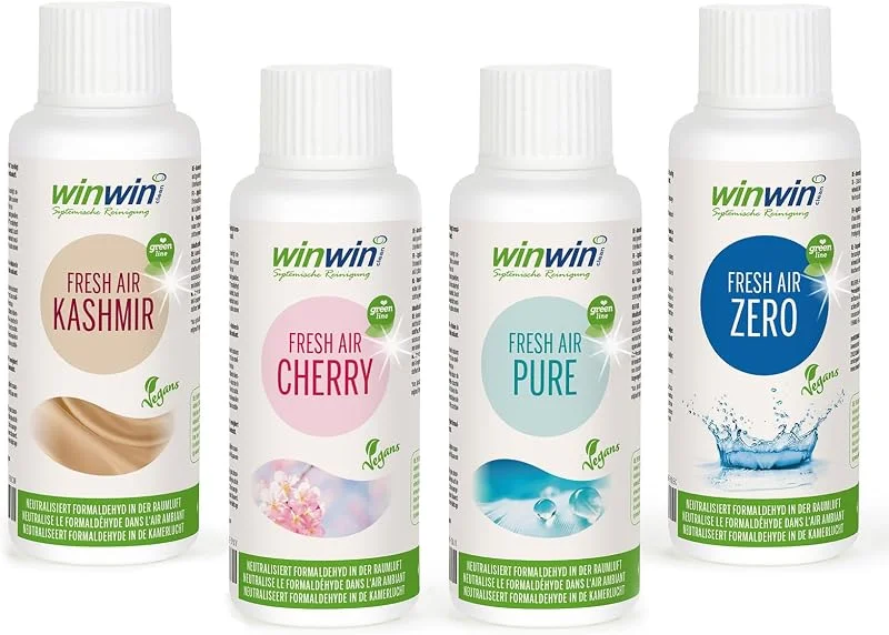 winwinCLEAN® 4 x 100ml Veganes Raumluftdeo I Luftreinigungs-Konzentrat — Luftbefeuchter