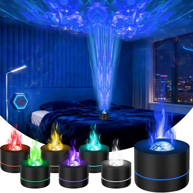 Projektor Aroma Diffuser 200ml, mit 7 Farben LED & Wasserlose Abschaltung — Luftbefeuchter