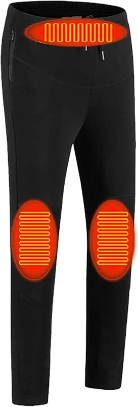 Battnot Heizhose Wärmehose Beheizte Leggings Damen Thermo-Unterziehhose Waschbare Beheizte Leggings, Bequeme Elektrische USB-Beheizte Hose für Wandern, Camping, Skifahren — Heizkleidung