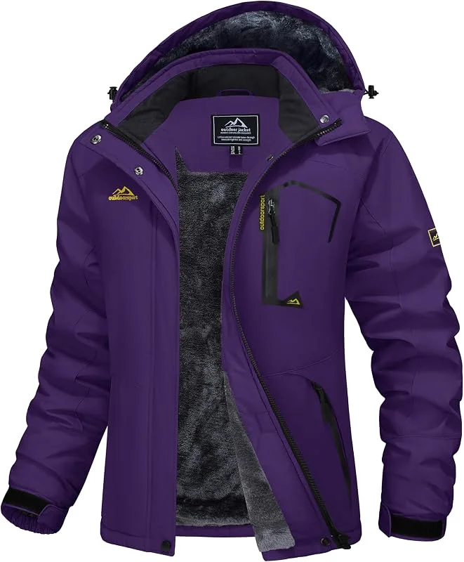 MAGCOMSEN Winterjacke Damen Skijacke mit Fleece Snowboardjacke Ski Jacken — Heizkleidung