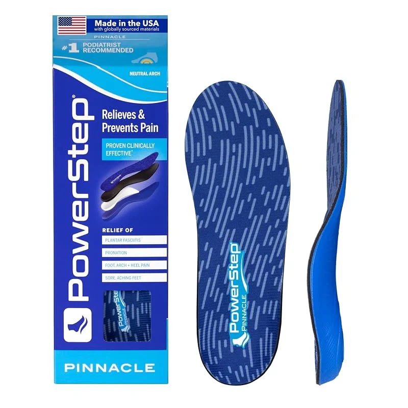 Powerstep Pinnacle Adult Insoles, Blue EU 45 — Heizkleidung