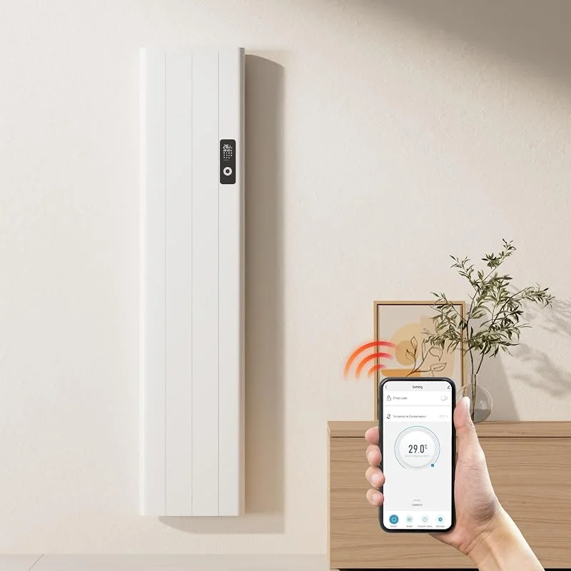 EMKE Elektroheizung 1000W, Konvektorheizung 1600 x 363 mm, Weiß — Heizung Warmepumpe