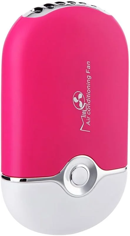 ThreeH USB Ventilator Leise Mini-Klimaanlage Reisehand USB aufladbare Lüfter Luftreiniger Luftbefeuchter Kuehlung Ventilator F015, Pink