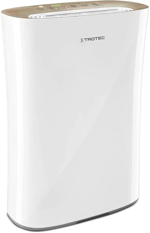 TROTEC Luftreiniger AirgoClean 110 E - HEPA-Filter für Allergiker - Räume bis zu 25 m², 63 m³, Gebläsestufen 4, entfernt 99, 97% der Partikel, Pollen, Staub — Luftbefeuchter