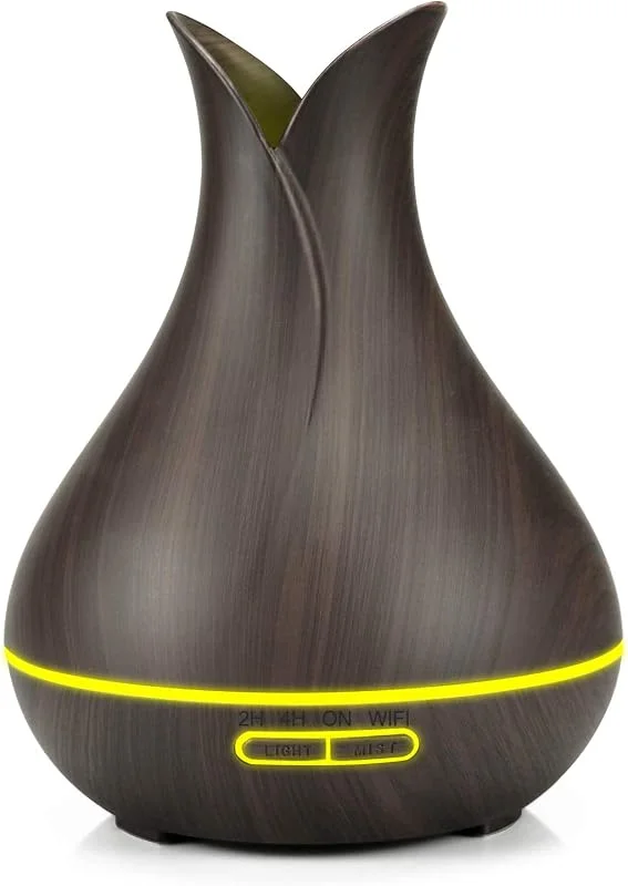 Aroma Diffuser BOT B5 DO - Dunkelbraunes Holz 400 ml – Raumduft, Luftbefeuchter, Ätherische Öle Diffuser, Smart Home Lufterfrischer, Duftöl Diffuser für Schlafzimmer, Humidifier und Duftlampe