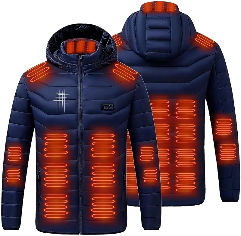 Beheizbare Jacke Herren Heizjacke Beheizte Winterjacke Warme Daunenjacke — Heizkleidung
