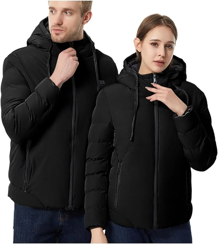 Unisex Heizjacke Herren Beheizbare Jacke Elektrische Mit Kapuze Steppjacke — Heizkleidung
