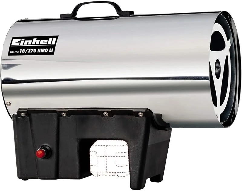 Einhell Akku-Heißluftgenerator GE-HG 18, 370 Niro Li-Solo Power X-Change (Lithium-Ionen, 37 kW, rostfreies Edelstahlgehäuse, Piezozündung, ohne Akku und Ladegerät) — Heizung Warmepumpe