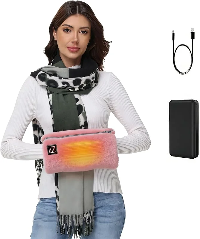 SNZ Handwärmer Elektrisch Kabelloses mit 10000mAh Powerbank – Tragbare Multifunktional Heizkissen für Rücken Bauch Nacken Schulter, Sicher & Weich – Ideal für Outdoor, Reisen & Geschenk — Heizung Warmepumpe