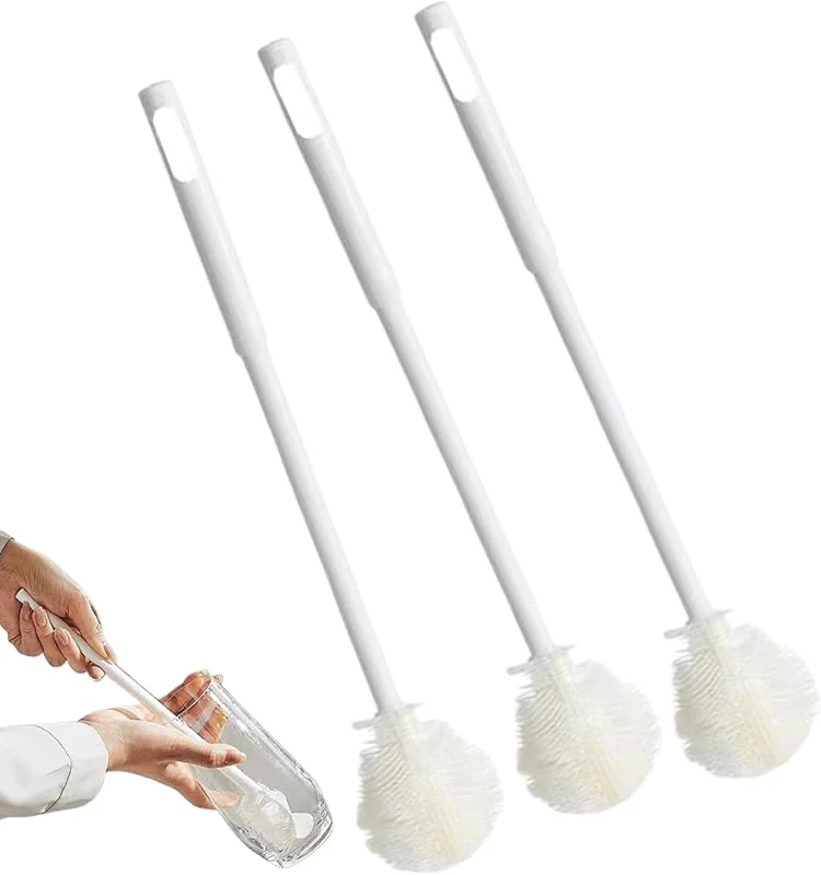 Flaschenbürste, Faltbares 3-teiliges Reinigungsset mit langem Griff, Haushaltswaschwerkzeug für Fütterungszubehör, Milchpumpenteile, Luftbefeuchter, Reisegebrauch