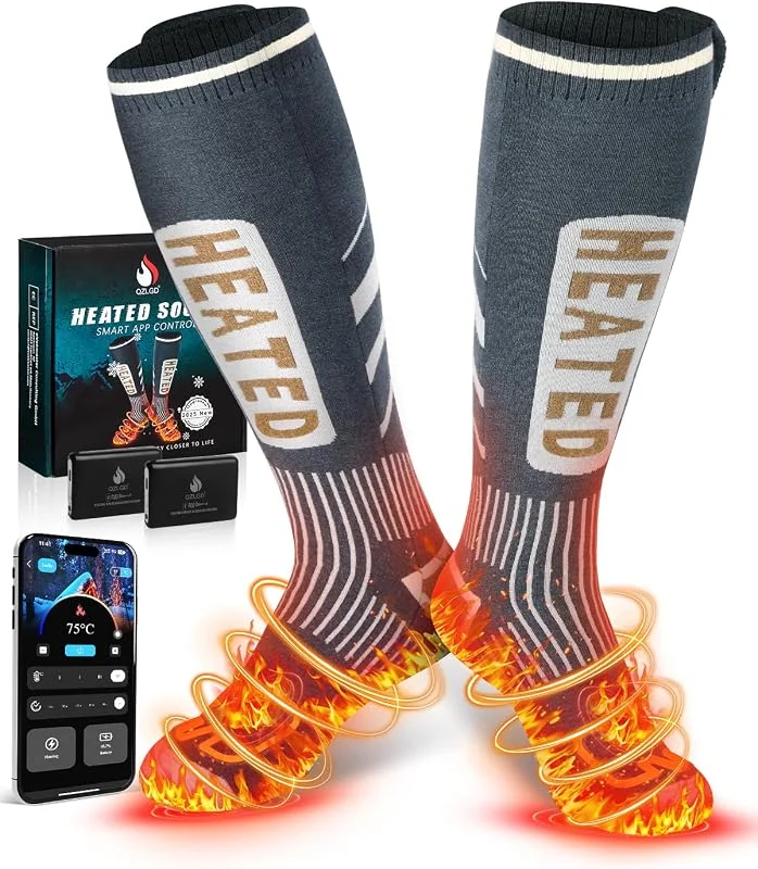 Smart App Beheizbare Socken mit +30% Großer Heizfläche — Heizkleidung