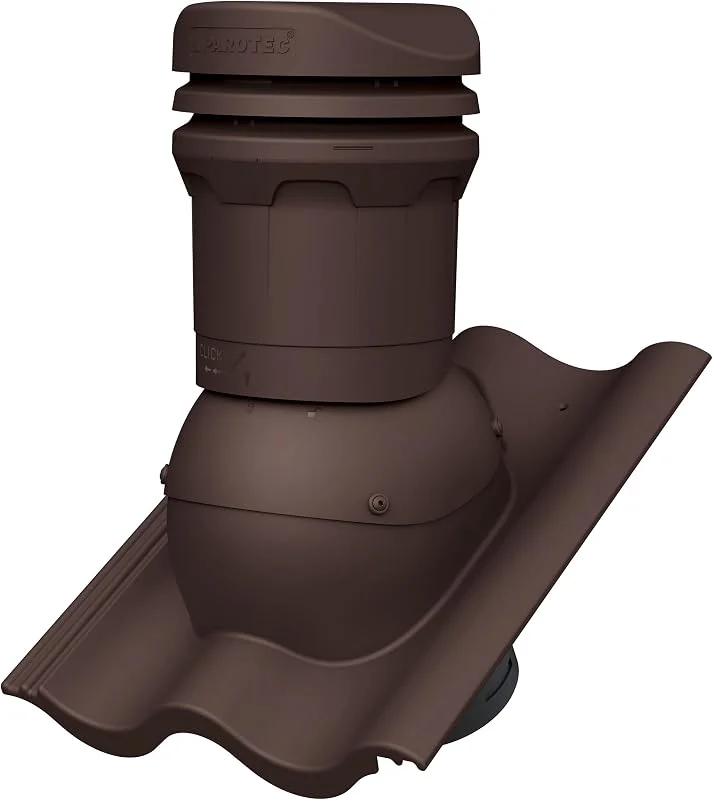 Parotec Entlüftungskamin DN 125mm (niedrige 325mm) für BRAAS HARZER RAL8017 — Heizung Warmepumpe