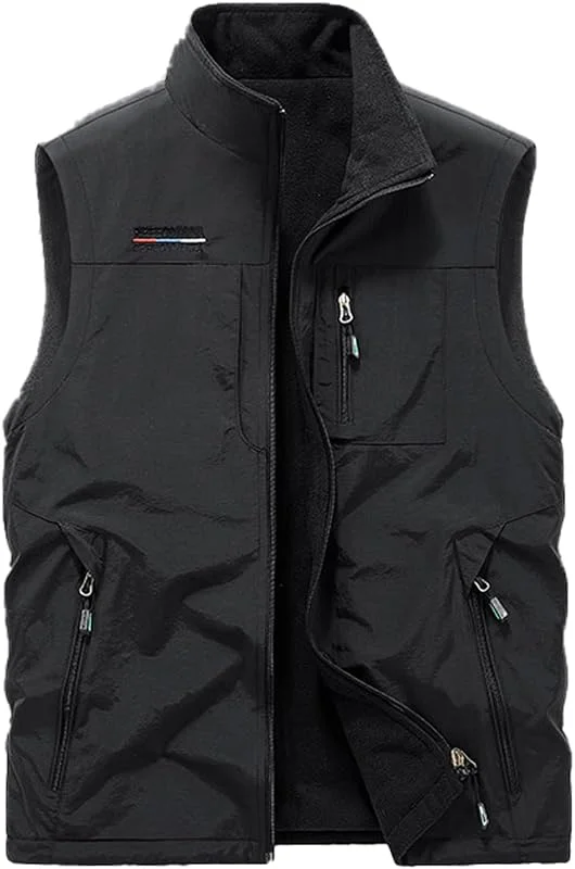 Fleeceweste für Herren mit Taschen Wasserdicht — Heizkleidung