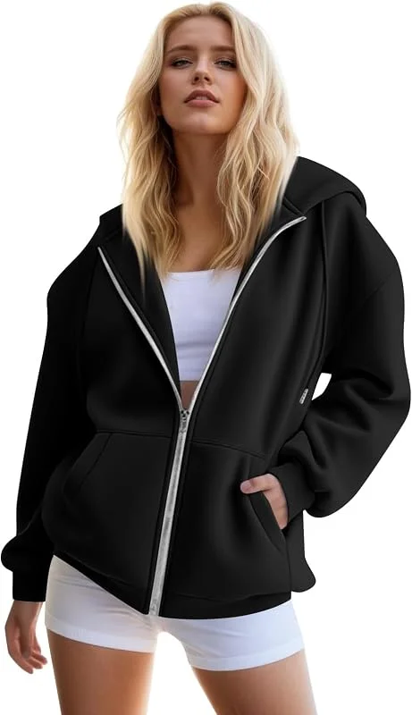 Generisch Hoody Women Modetalent Herbst Oversize Jacken Longsleeve Yoga Weites Frau Kapuzen — Heizkleidung