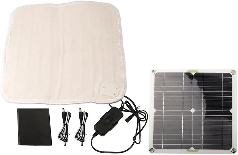 Solarbetriebenes Haustier-Heizkissen, Baumwolle, elektrische Heizmatte für Hunde und Katzen, mit einstellbarer Temperaturkontrolle, feuchtigkeitsbeständig, für drinnen und draußen, warme — Heizung Warmepumpe