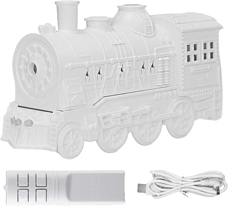 300ml Dampfzug Ätherisches Öl Diffusor Luftbefeuchter mit Fernbedienung, 2 Lichtmodi, 2 Sprühoptionen, automatische Abschaltung, 12-Stunden-Betrieb für Zuhause, Büro, Schlafzimmer (Weiß)