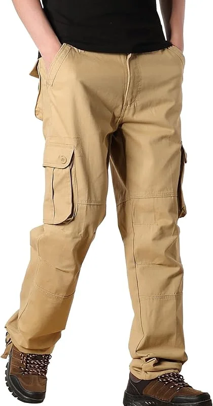 Cargohose Herren Große Größen - Arbeitshosen Männer Stretch Einfarbig Cargo Pants Wanderhose Mit Vielent Taschen Casual Baumwolle Outdoorhose Gerade Bein Arbeitshose Classic Herrenhosen — Heizkleidung