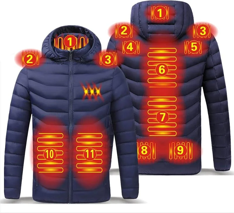 Battnot Beheizbare Jacke Herren Damen Heizjacke mit Heizung USB Elektrische — Heizkleidung