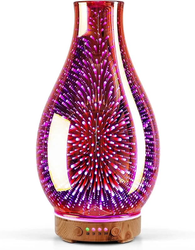 Porseme 100ml Aroma Diffuser für ätherische öle, Handgeblasen Glas RoséGold — Luftbefeuchter