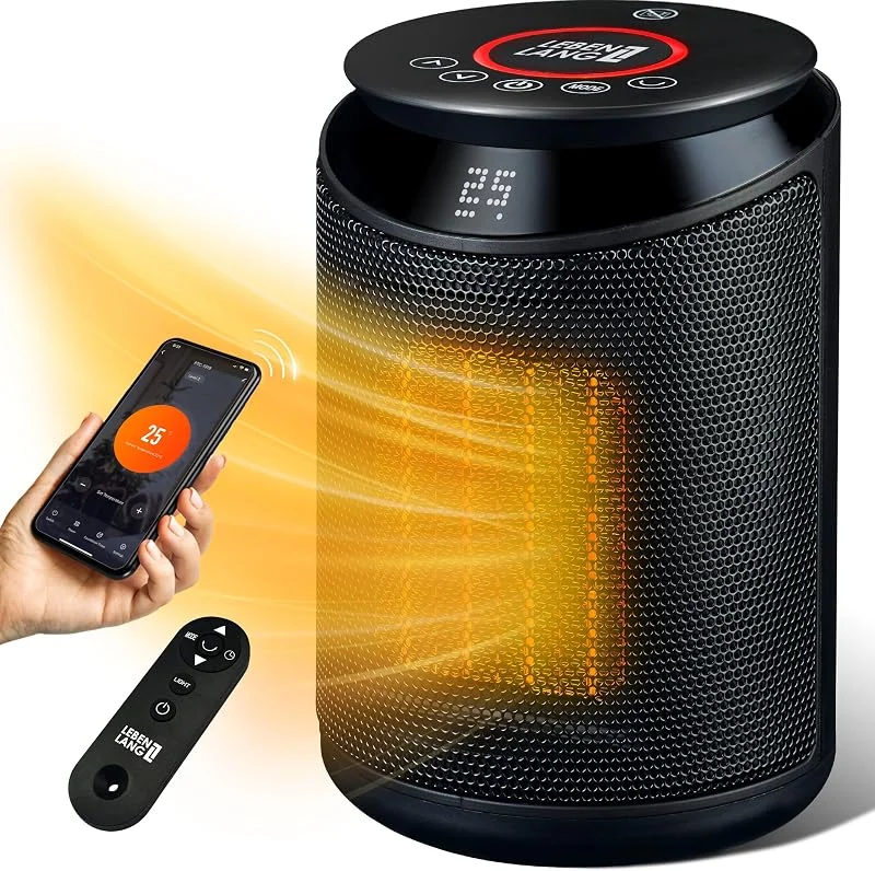 LEBENLANG Keramik Heizlüfter energiesparend leise - 2000W & inkl. App — Heizung Warmepumpe