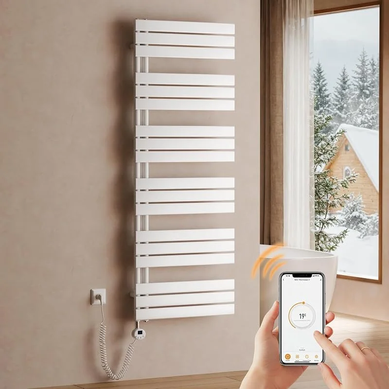 Handtuchheizkörper elektrisch 1599×600 mm 1000W WLAN Weiß — Heizung Warmepumpe