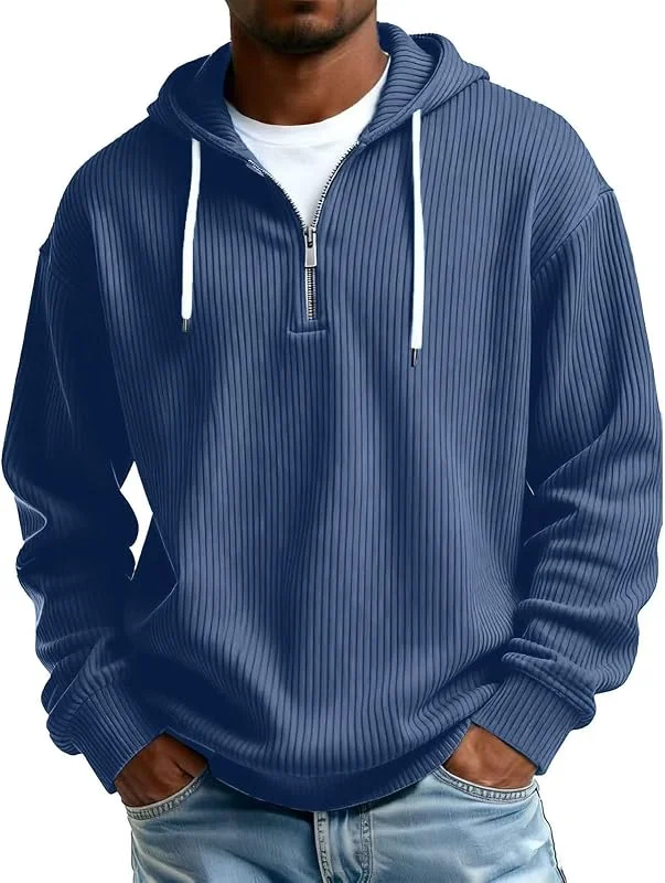 Generisch Hoodie Herren Kapuzenpullover, Bündchen weicher Stoff, Sweater für Alltag, Freizeit und Streetstyle Warmer Winter-Hoodie mit weichem Fleece-Innenfutter — Heizkleidung