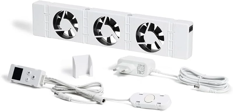 SpeedComfort Heizkörper Ventilator mit Control Sensor - Mono-Set (1x) - Bis zu 22% Energieeinsparung - Heizungsventilator Wärmepumpen-geeignet - Mehrere Geschwindigkeiten - Flüsterleise — Heizung Warmepumpe